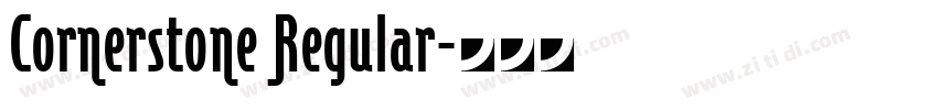Cornerstone Regular字体转换